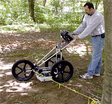 TRU System mounted on cart for root survey